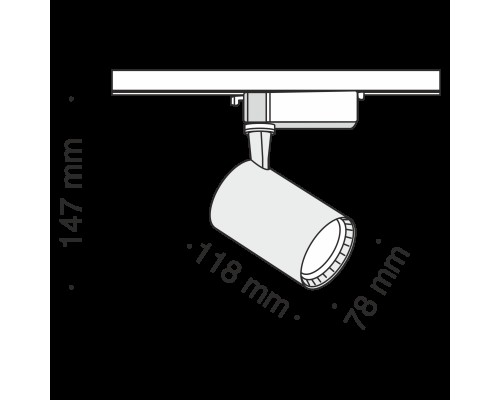 Трековый светильник Technical TR003-1-12W4K-B