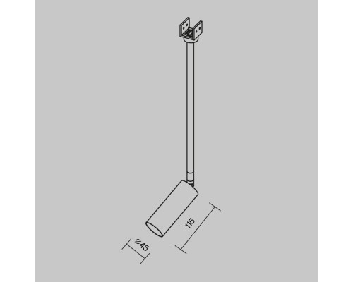 Уличный трековый светильник Outdoor O-TR01-2-P-8WB3K