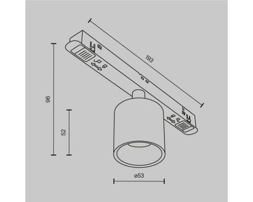 Трековый светильник Technical TR132-2-7W4K-B