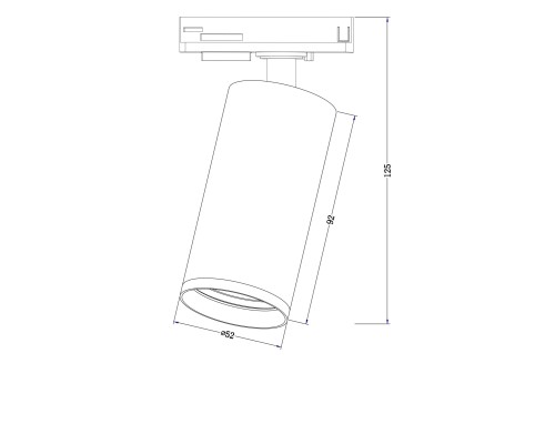 Трековый светильник Technical TR020-1-GU10-W