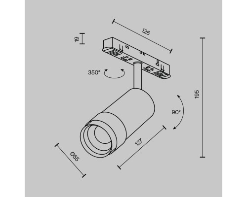 Трековый светильник Technical TR211-1-12W3K-Z-B