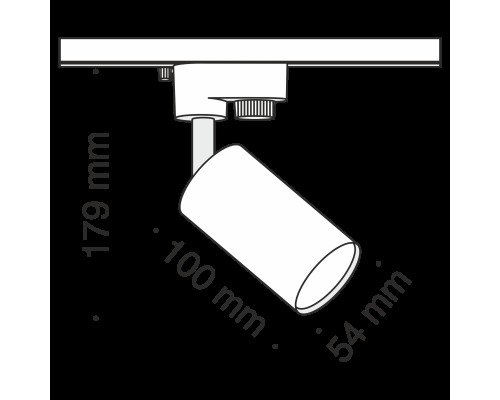 Трековый светильник Technical TR002-1-GU10-W