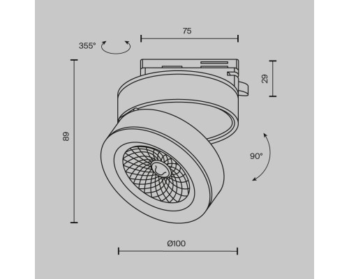 Трековый светильник Technical TR006-1-12W3K-B