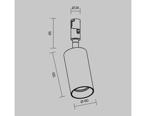 Трековый светильник Technical TR201-1-15W3K-M-B