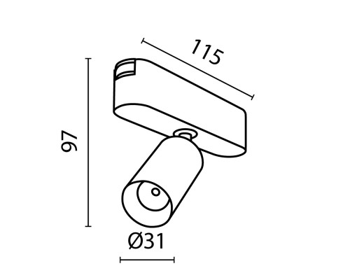 Трековый светильник Technical TR103-1-5W4K-M-B