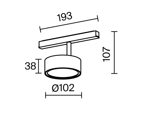 Трековый светильник Technical TR040-2-18W3K-BBS