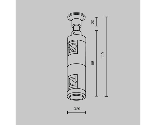 Комплектующие для трековой системы Technical TRA155CW-D1-BS