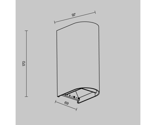 Уличный настенный светильник Outdoor O526WL-L10B3K