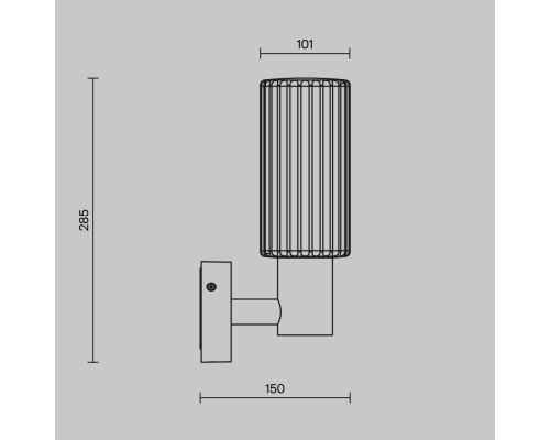 Уличный настенный светильник Outdoor O502WL-01B