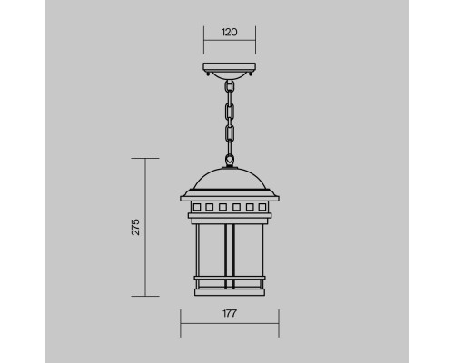Уличный подвесной светильник Outdoor O031PL-01BR