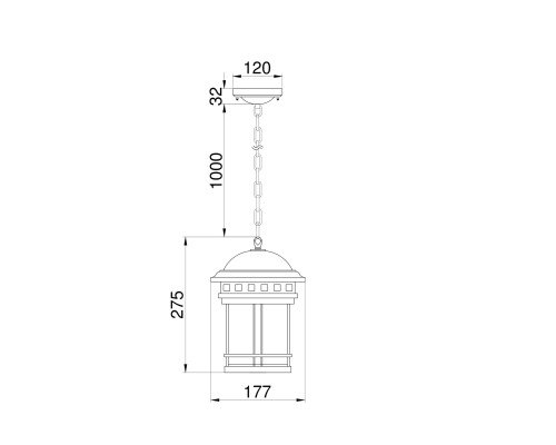 Уличный подвесной светильник Outdoor O031PL-01BR