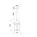 Уличный подвесной светильник Outdoor O031PL-01BR