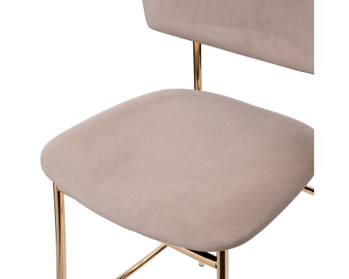 Стул полубарный Elle латте с золотыми ножками