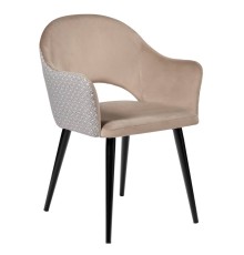 Стул Bruno латте с жаккардом