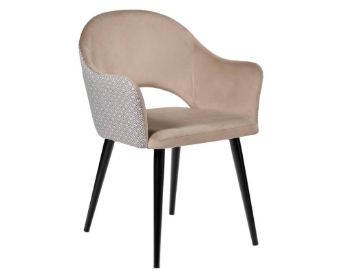 Стул Bruno латте с жаккардом
