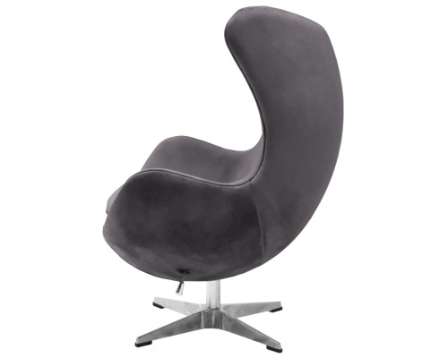 Кресло EGG STYLE CHAIR тёмно-серый, искусственная замша Кресло EGG STYLE CHAIR тёмно-серый, искусственная замша