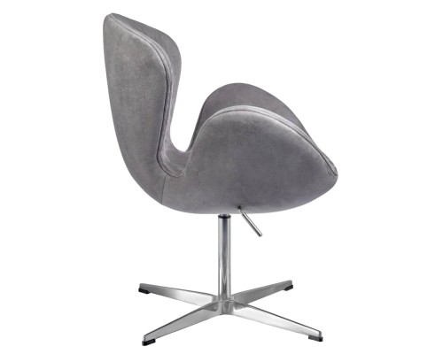 Кресло SWAN STYLE CHAIR серый, искусственная замша