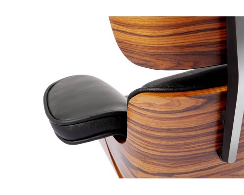 Кресло EAMES LOUNGE CHAIR и оттоманка EAMES LOUNGE CHAIR чёрные