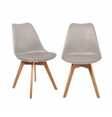 Комплект из 2-х стульев Eames Bon латте