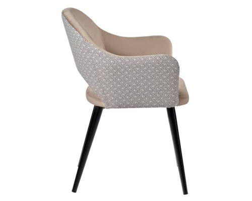 Стул Bruno латте с жаккардом
