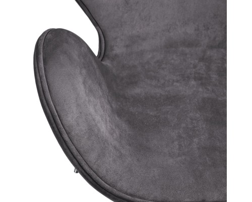 Кресло SWAN STYLE CHAIR тёмно-серый, искусственная замша
