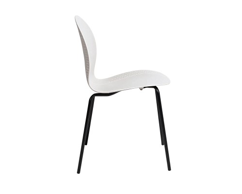 Стул Wave белый с черными ножками
