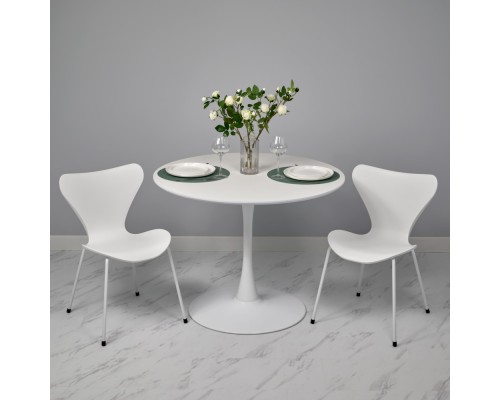 Комплект из 2-х стульев Seven Style белый с белыми ножками