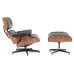 Кресло EAMES LOUNGE CHAIR и оттоманка EAMES LOUNGE CHAIR чёрные