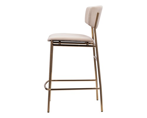 Стул полубарный Elle кремовый с золотыми ножками