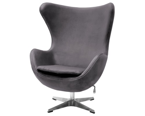 Кресло EGG STYLE CHAIR тёмно-серый, искусственная замша Кресло EGG STYLE CHAIR тёмно-серый, искусственная замша