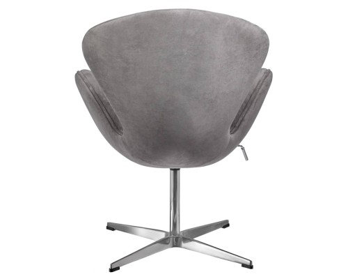 Кресло SWAN STYLE CHAIR серый, искусственная замша