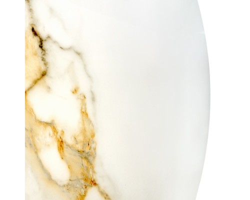 Стол Aura D110, керамогранит Calacatte gold мрамор, чёрный