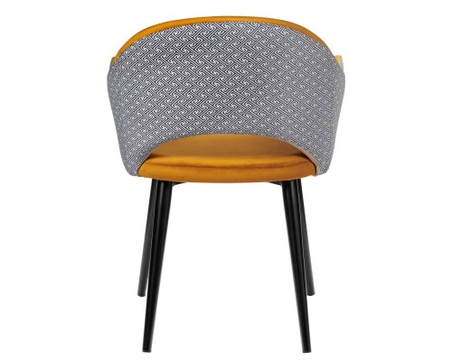 Стул Bruno горчичный с жаккардом