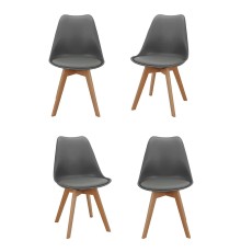 Комплект из 4-х стульев Eames Bon серый