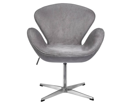 Кресло SWAN STYLE CHAIR серый, искусственная замша