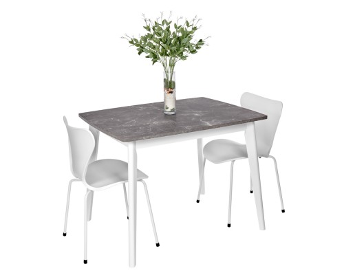 Комплект из 4-х стульев Seven Style белый с белыми ножками