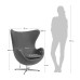 Кресло EGG STYLE CHAIR латте, искусственная замша FR 0647