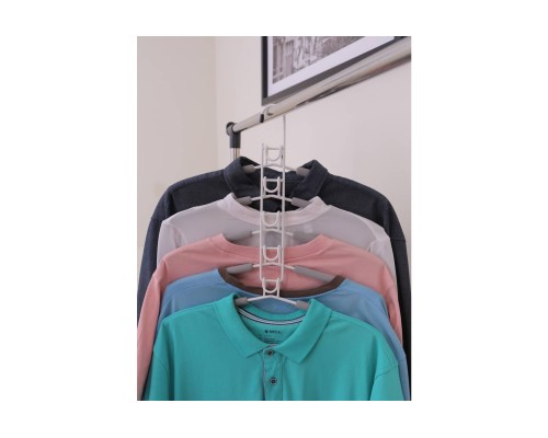 Вешалка-трансформер для одежды Гинго 5 в 1 серая