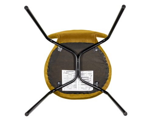 Комплект из 2-х стульев Seven Style горчичный велюр с чёрными ножками