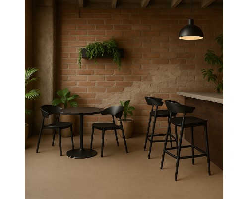 Комплект из 2-х стульев полубарных Forma, чёрный