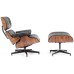 Кресло EAMES LOUNGE CHAIR и оттоманка EAMES LOUNGE CHAIR чёрные