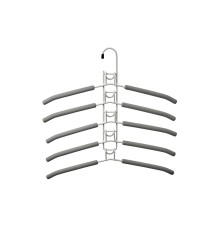 Вешалка-трансформер для одежды Гинго 5 в 1 серая