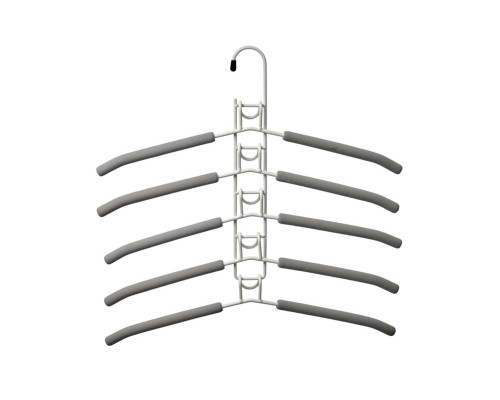 Вешалка-трансформер для одежды Гинго 5 в 1 серая