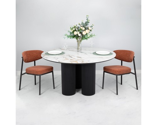 Стол BRAVO 140х85х77 см керамогранит Calacatta Matt