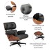 Кресло EAMES LOUNGE CHAIR и оттоманка EAMES LOUNGE CHAIR чёрные