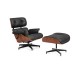 Кресло EAMES LOUNGE CHAIR и оттоманка EAMES LOUNGE CHAIR чёрные