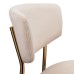 Стул полубарный Elle кремовый с золотыми ножками