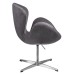 Кресло SWAN STYLE CHAIR тёмно-серый, искусственная замша