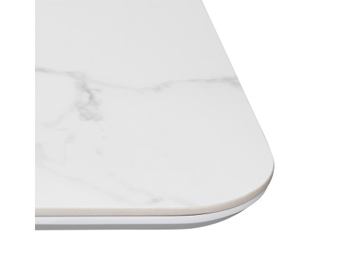 Стол Festa 140x85x77см, керамогранит белый мрамор
