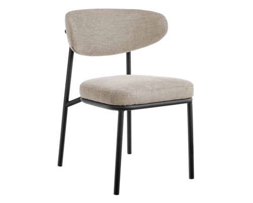 Стул Lucas 2 латте шенилл с чёрными ножками